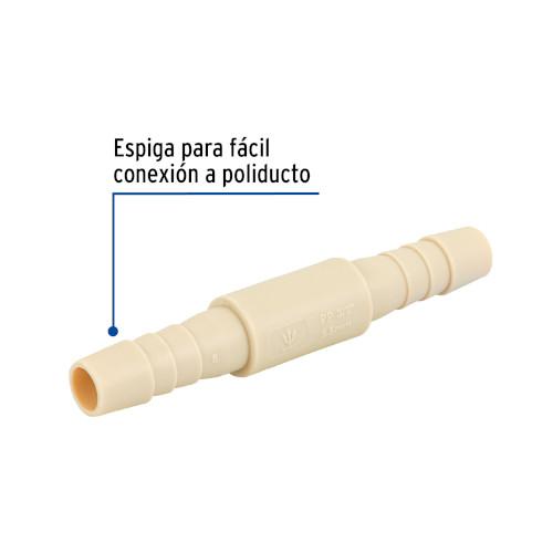 COPLE INSERCION DE 3/8 Plg. DE POLIPROPILENO FOSET