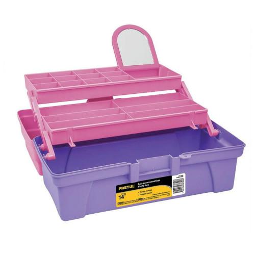 COSMETIQUERA 14 COLOR ROSA/MORADA PRETU