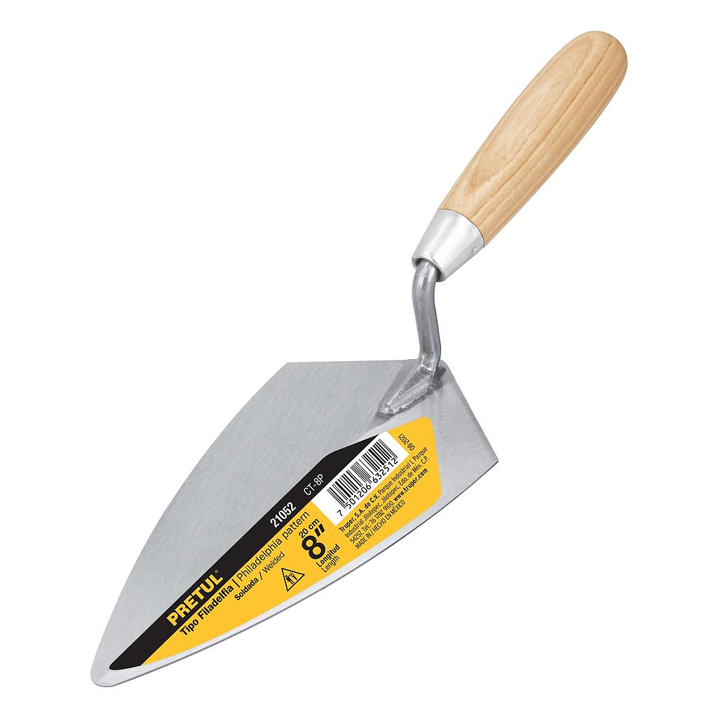 CUCHARA PARA ALBAÑIL 8" TIPO FILADELFIA, PRETUL
