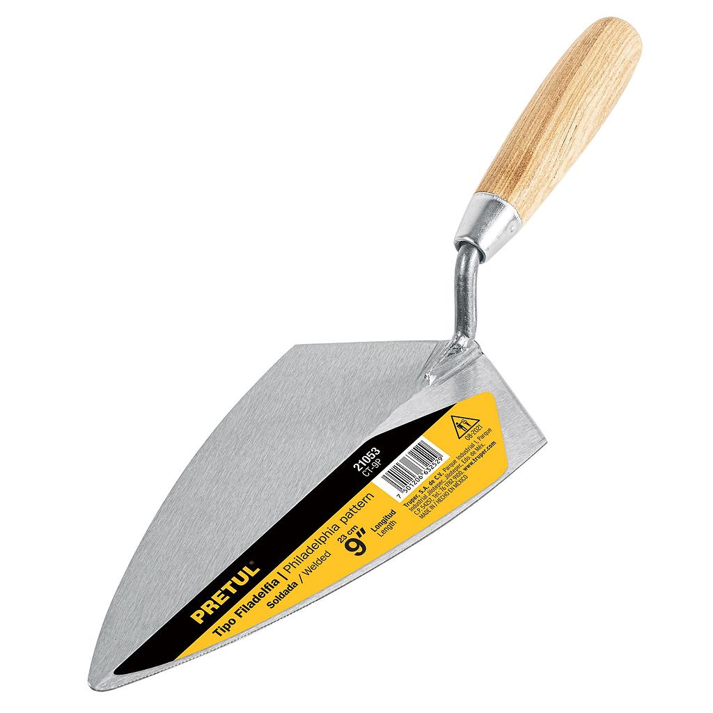 CUCHARA PARA ALBAÑIL 9" TIPO FILADELFIA, PRETUL