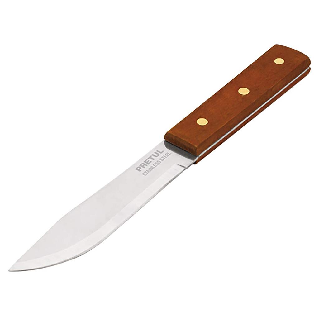 CUCHILLO CEBOLLERO 6" MANGO DE MADERA  PRETUL