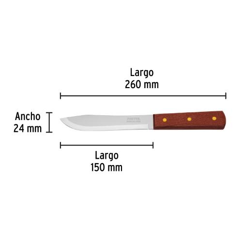CUCHILLO CEBOLLERO 6 MANGO MADERA PRETU