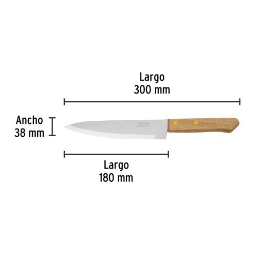 CUCHILLO DE CHEF 7 MANGO MADERA PRETUL