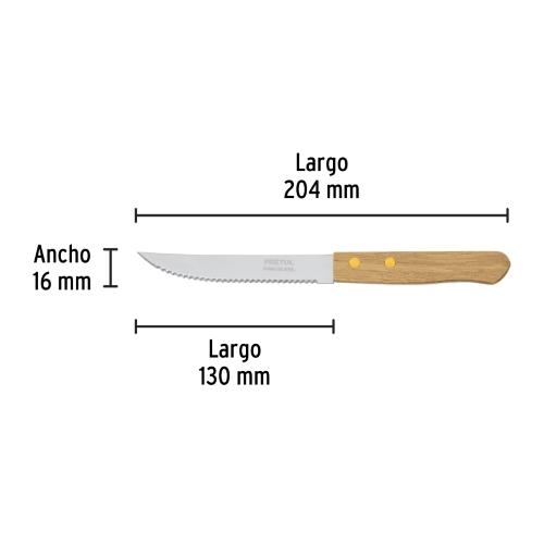 CUCHILLO DE SIERRA 5 MANGO MADERA PRETU