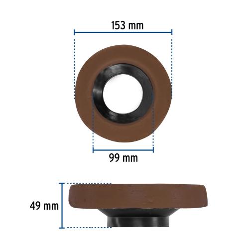 CUELLO DE CERA CON GUIA PARA WC ROBUSTO 250 G FOSET
