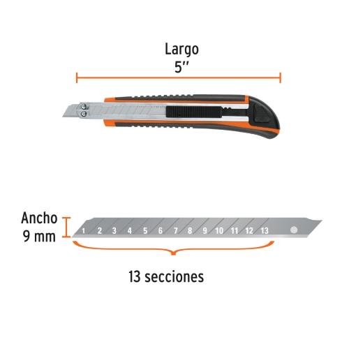 CUTTER DE PLASTICO C/GRIP 5 TRUPER