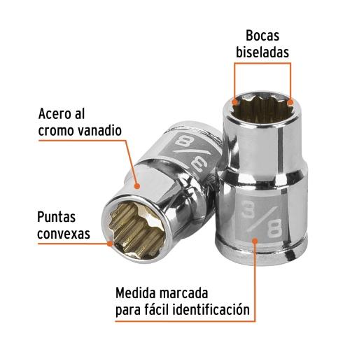 DADO 12 PUNTAS 3/8 CUADRO 3/8 TRUPER