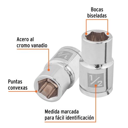 DADO 6 PUNTAS 1/2 CUADRO 1/2 D-5416-H