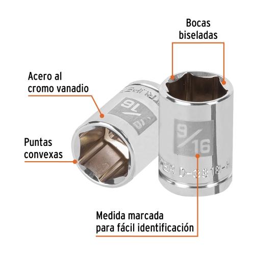 DADO 6 PUNTAS 9/16 CUADRO STANDA3/8 TRU
