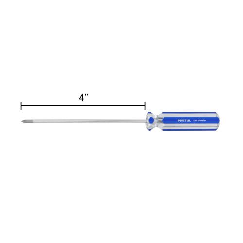 DESARMADOR CRUZ 1/8X4 MANGO PVC PRETUL