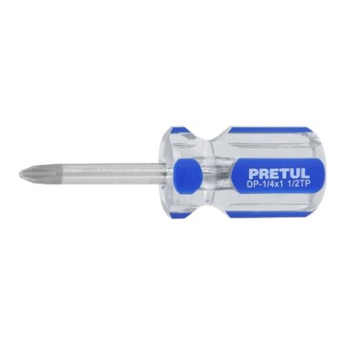DESARMADOR DE CRUZ 1/4" X 1-1/2" MANGO DE PVC  PRETUL