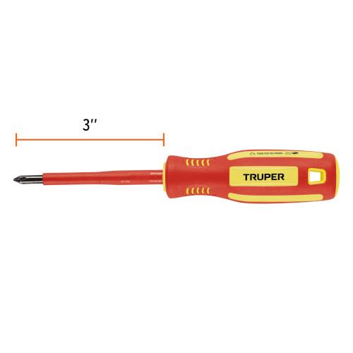 DESARMADOR DIELECTRICO DE CRUZ 3/16" X 3" TRUPER