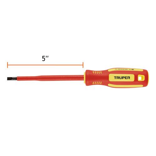 DESARMADOR DIELECTRICO PLANO 7/32" X 5" TRUPER