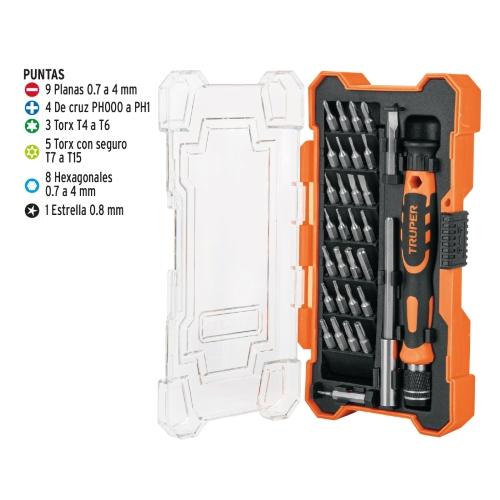 DESARMADOR JOYERO C/30PUNTAS Y EXTENSION