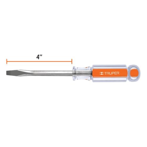 DESARMADOR PLANO 1/4X4 BARRA CUAD.TRUPER