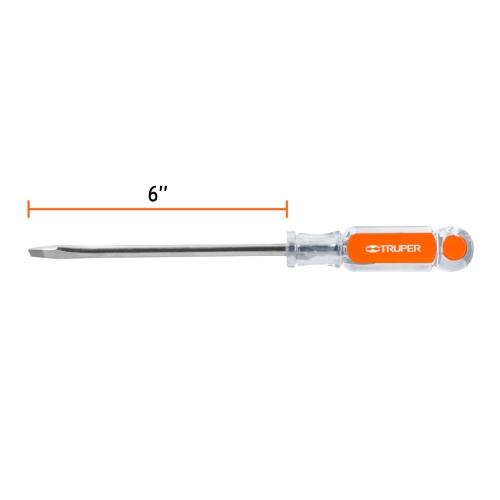DESARMADOR PLANO 5/16" X 6" MANGO DE ACETATO TRUPER