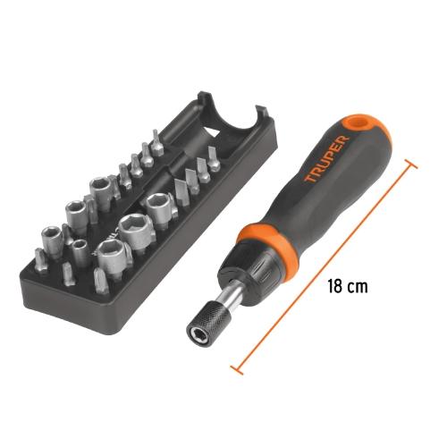 DESARMADOR T/MATRACA C/PUNT Y DADOS TRUP