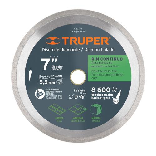 DISCO DE DIAMANTE 9 RIN CONTINUO TRUPER