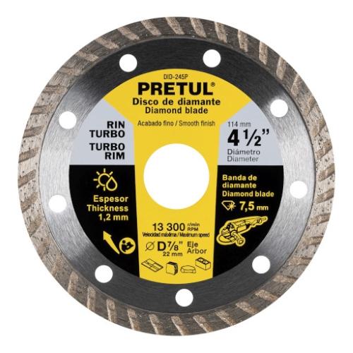 DISCO DE DIAMANTE 41/2 RIN TURBO PRETUL