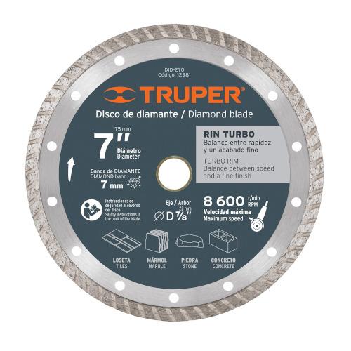 DISCO DE DIAMANTE 41/2 RIN TURBO TRUPER