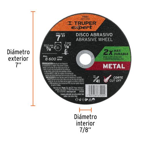 DISCO P/CORTE METAL 7 TRUPER