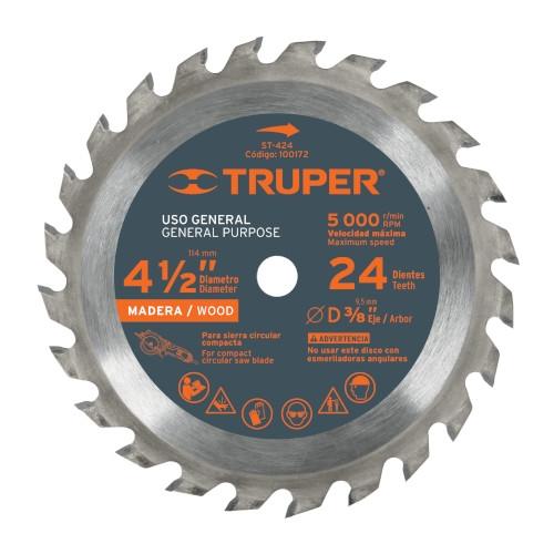 DISCO SIERRA P/MADERA 41/2 TRUPER