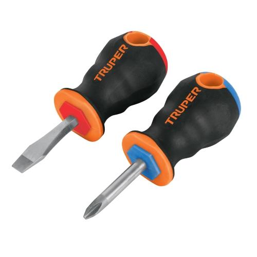 DUO DE DESARMADORES 1/4" X 1-1/2" MANGO COMFORT GRIP TRUPER