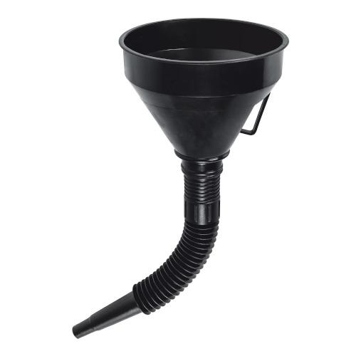 EMBUDO PLASTICO 500 ml CUELLO FLEXIBLE CON FILTRO TRUPER