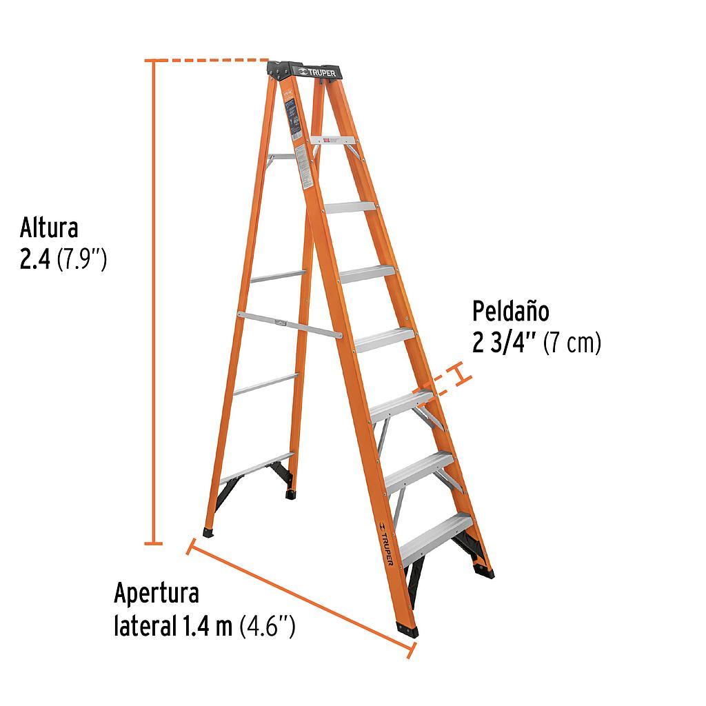 ESCALERA DE TIJERA TIPO LL 7 PELDAÑOS FIBRA DE VIDRIO