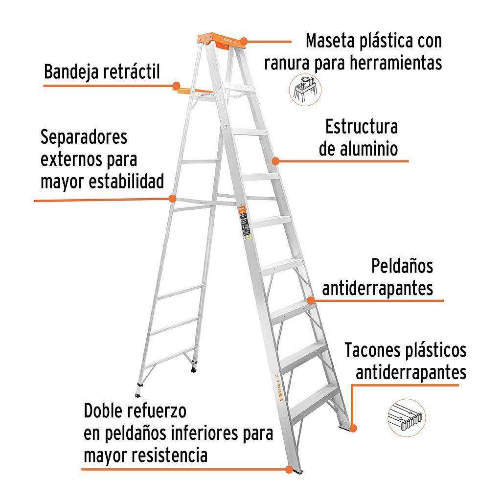 ESCALERA TIJERA 8 PELDAÑOS TRUPER