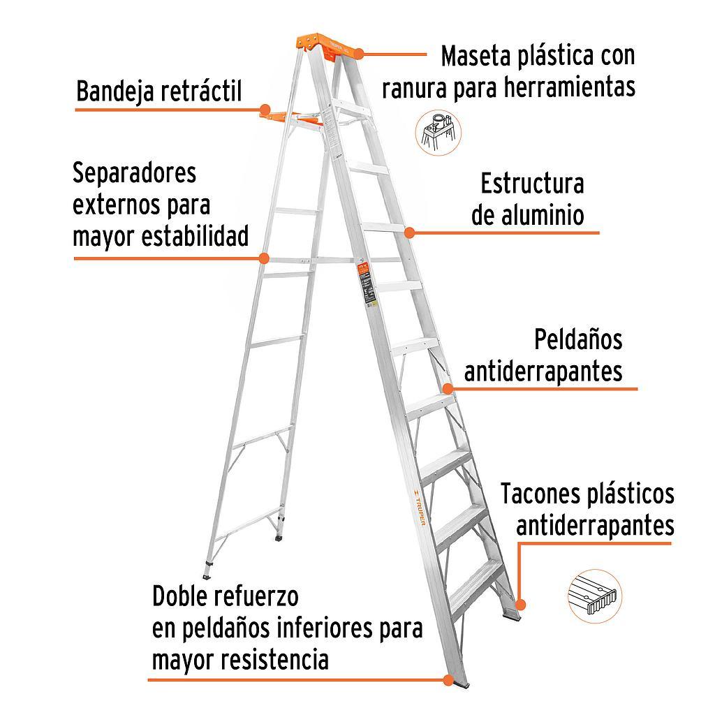 ESCALERA TIJERA 9 PELDAÑOS TRUPER