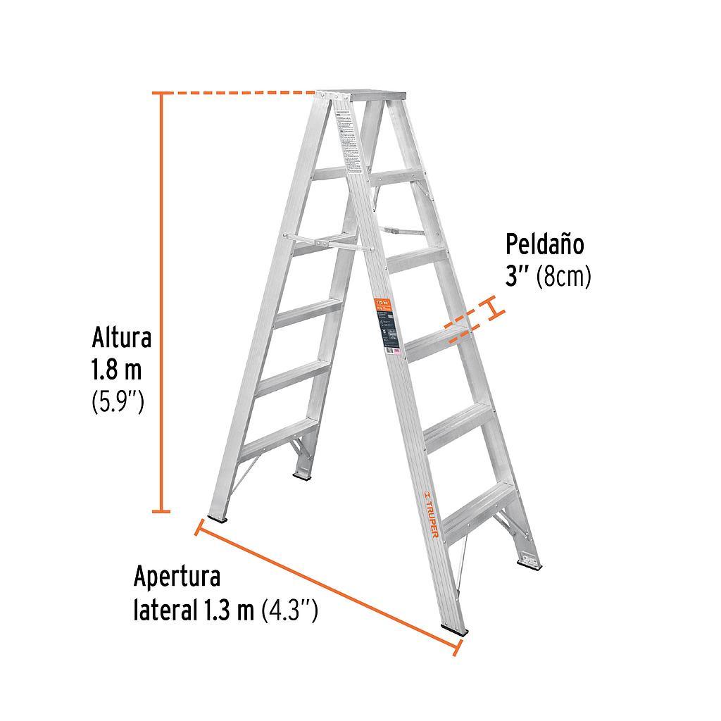 ESCALERA TIJERA DOBLE 5 PELDAÑOS TRUPER