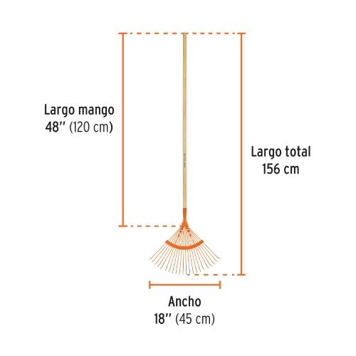 ESCOBA METALICA 22 DIENTES REDONDO TRUPE