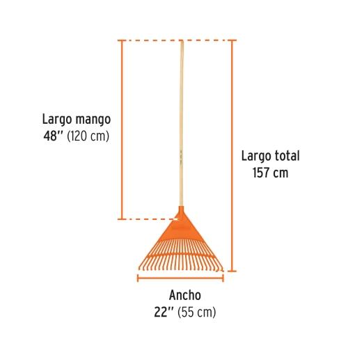 ESCOBA P/JARDIN PLAST RIGIDA TRUPER