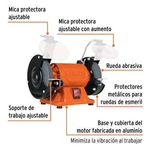 ESMERIL DE BANCO RUEDA 6 1/2HP 370W TRU