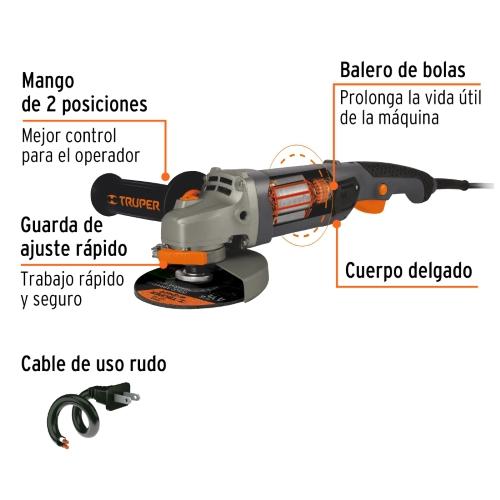 ESMERILADORA 41/2 INDUS.127V/60HZ TRUPE