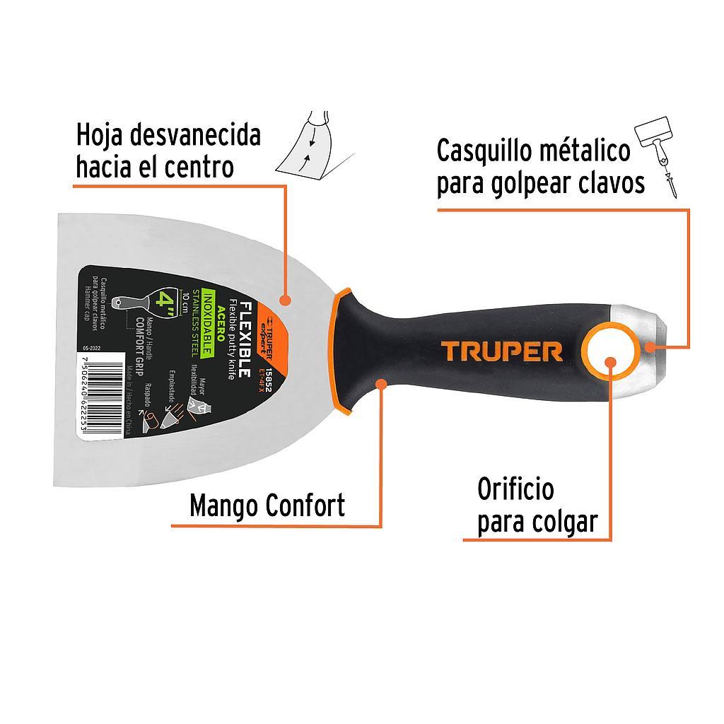 ESPATULA FLEXIBLE 4 ACERO INOX TRUPER
