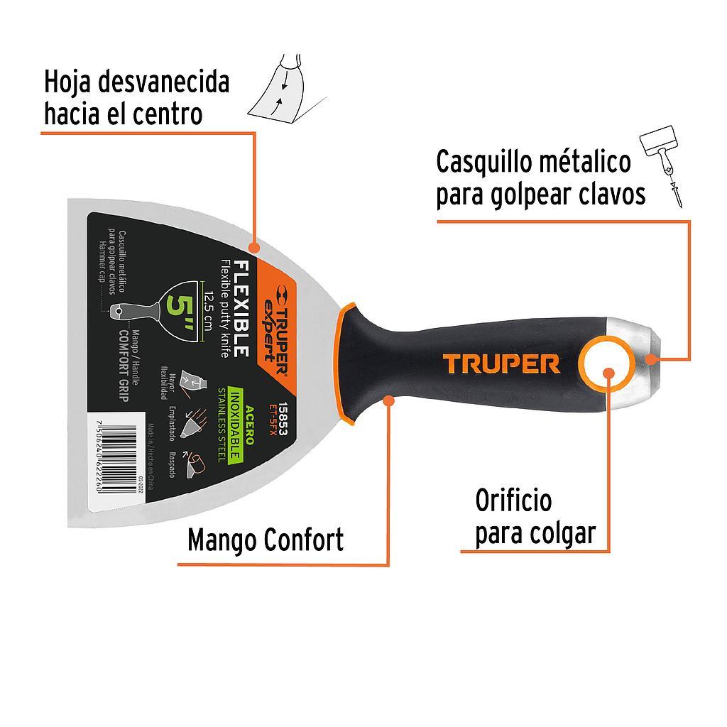 ESPATULA FLEXIBLE 5" ACERO INOXIDABLE  COMFORT GRIP EXPERT