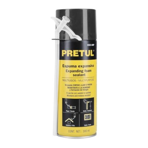 ESPUMA EXPANSIVA DE POLIURETANO  300 ml  PRETUL
