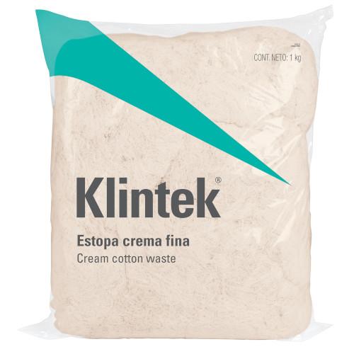 BOLSA DE 1 KG DE ESTOPA EXTRA FINA COLOR CREMA KLINTEK