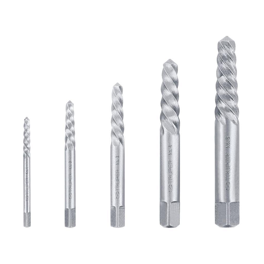 EXTRACTORES DE TORNILLOS JUEGO DE 5 PZS