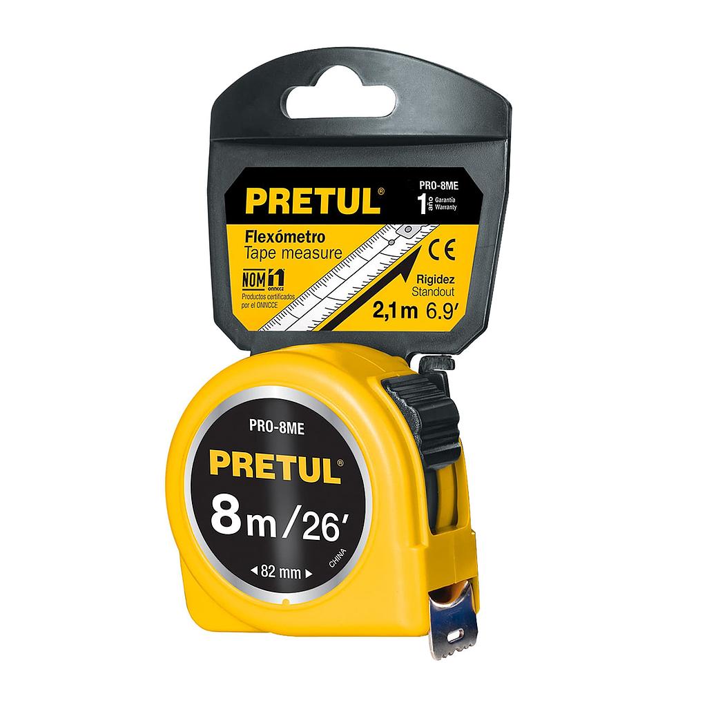 FLEXOMETRO 8 MTS PRETUL