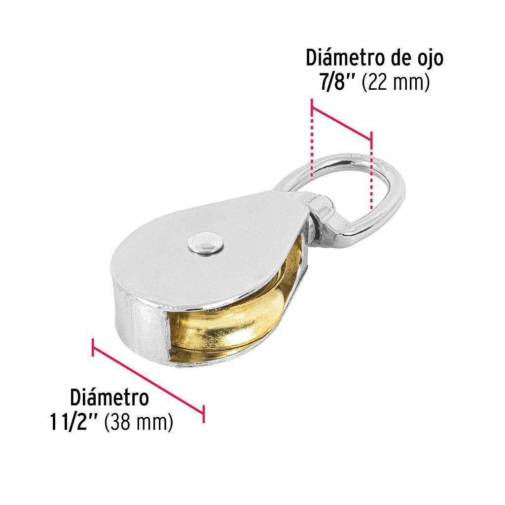 GARRUCHA METALICA PARA NORIA DE 1-1/2 Plg. CARGA MAX. 75 KG FIERO
