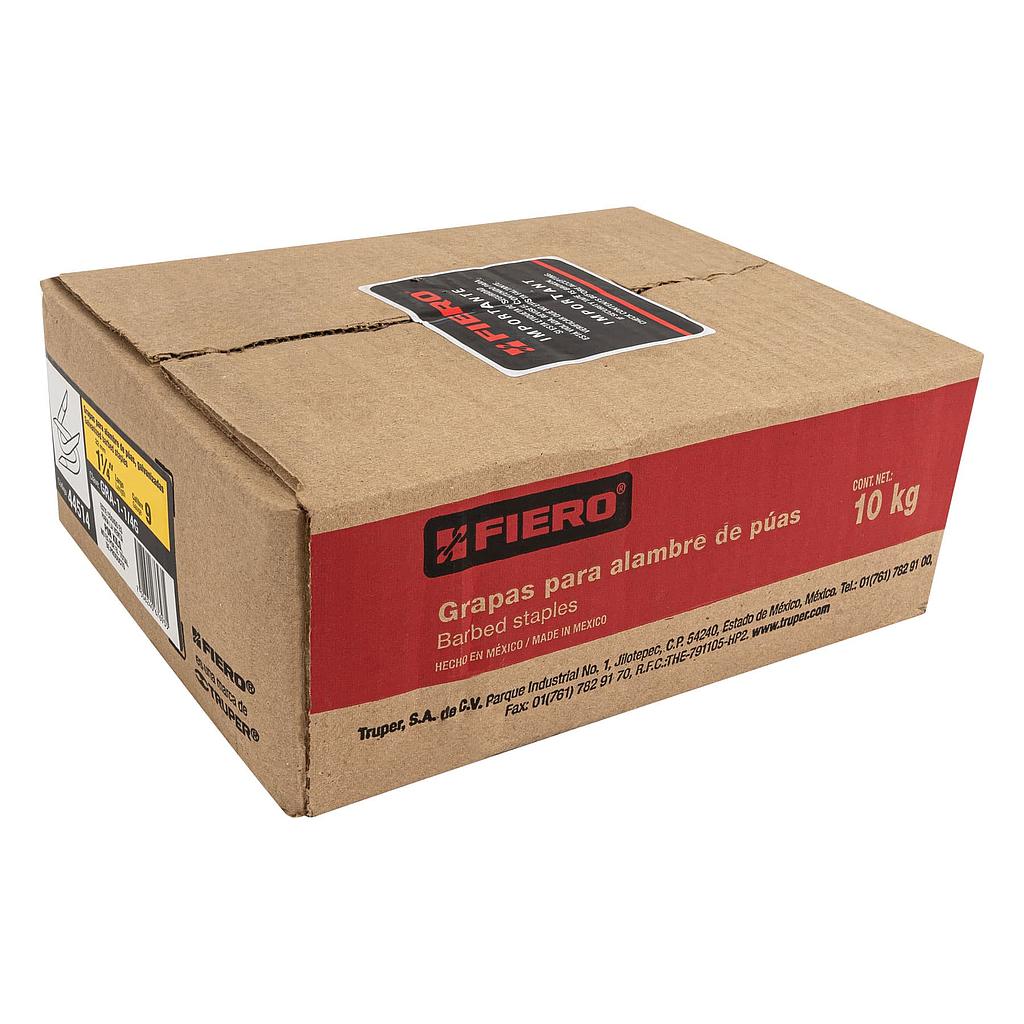 GRAPAS DE 1-1/4" GALVANIZADAS PARA ALAMBRE DE PUAS (CAJA CON 10 kg ) FIERO