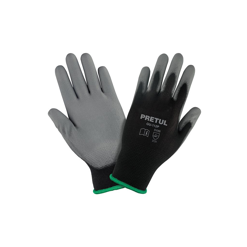 GUANTE NYLON C/RECIBRIMIENTO DE POLIURETANO MEDIANO PRETUL