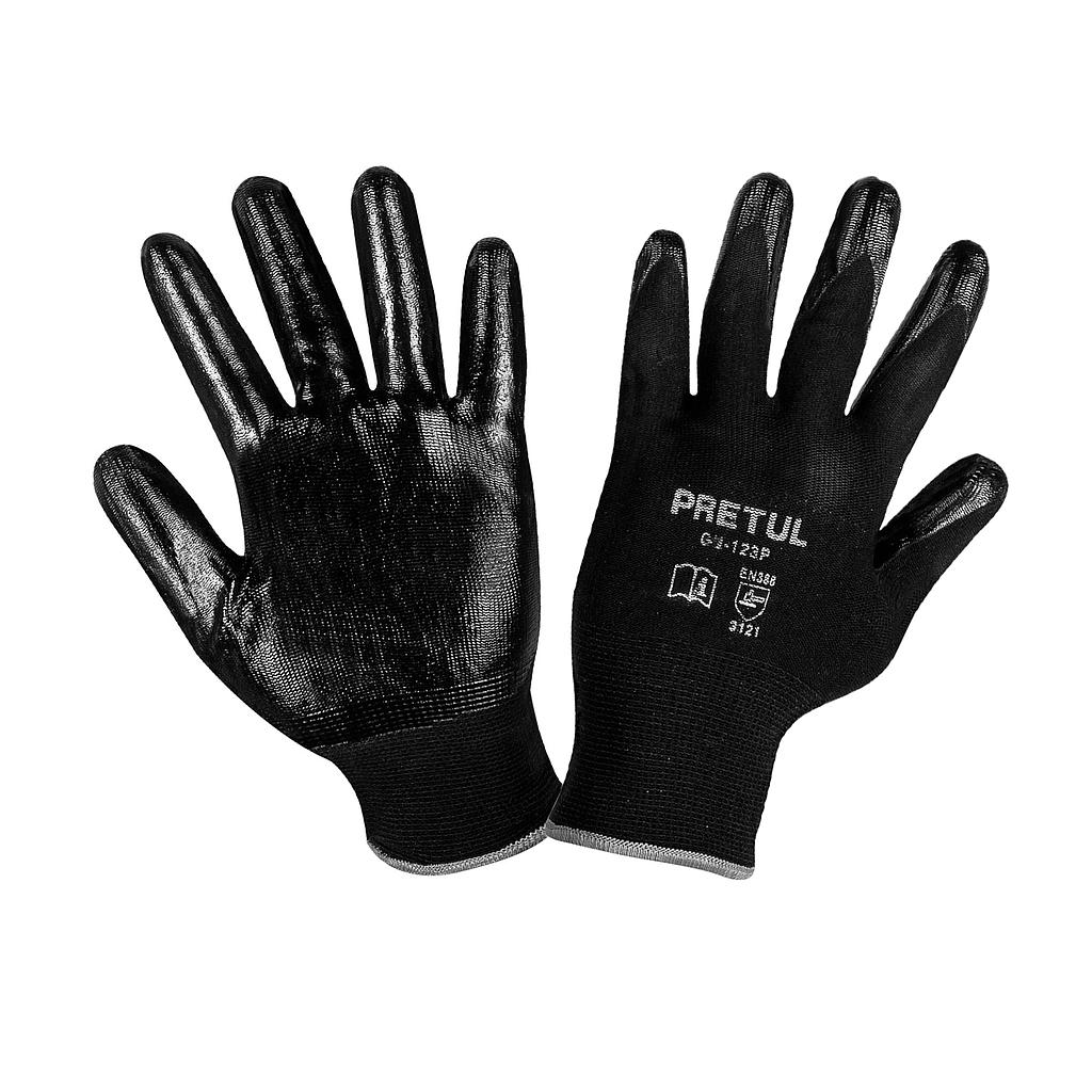GUANTES DE NYLON RECUBIERTOS DE NITRILO  G  PRETUL