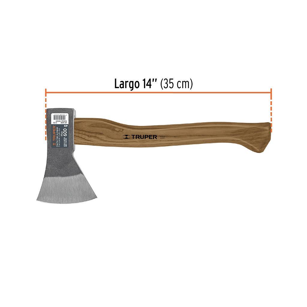 HACHA EUROPEA CABEZA 600G MANGO 35CM TRU