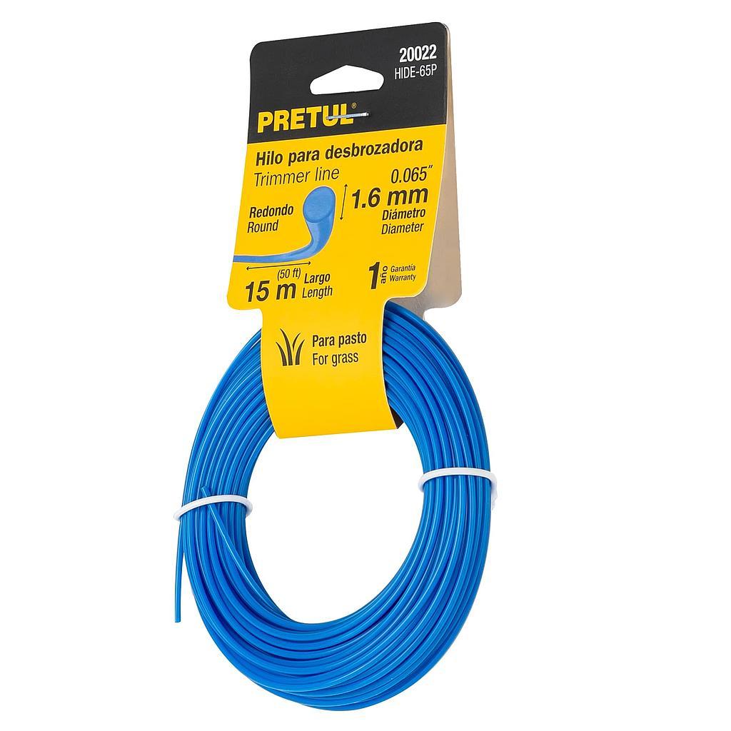 HILO P/DESBROZADORA 1.6MM 15M PRETUL