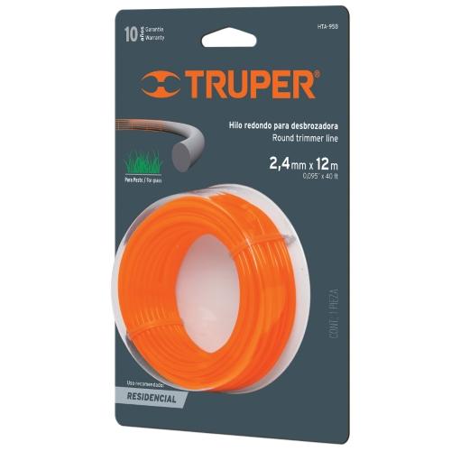 HILO REDONDO PARA DESBROZADORA 2.4 mm X 12 m TARJETA TRUPER