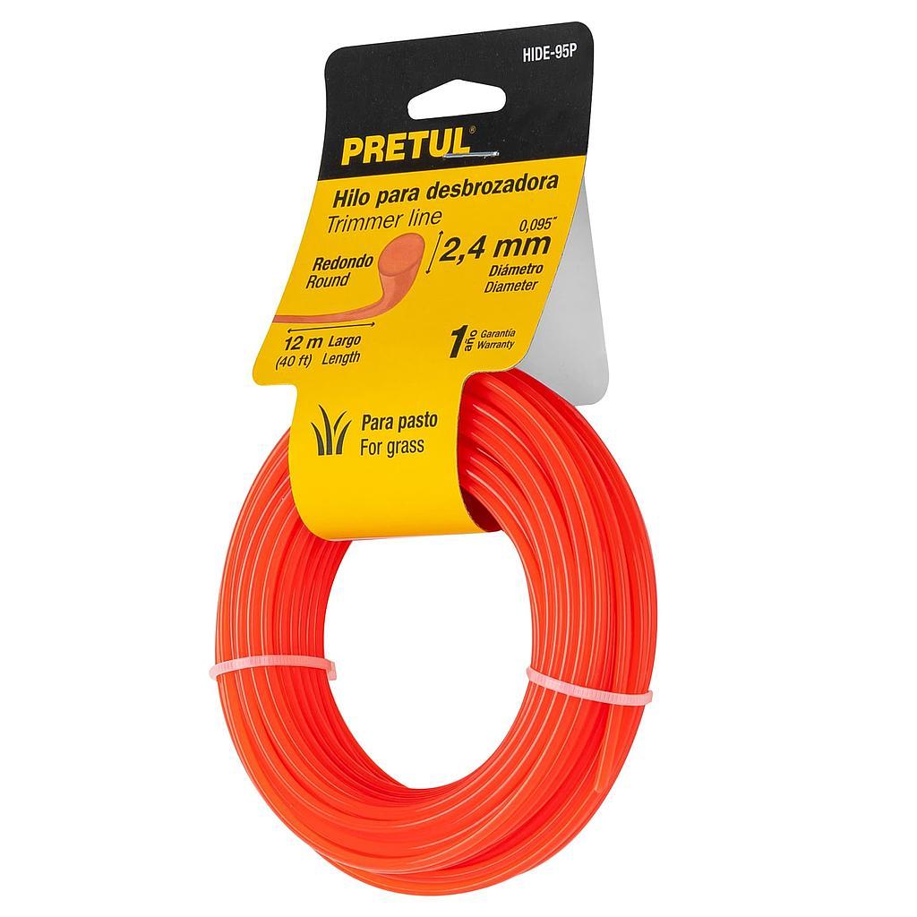 HILO P/DESBROZADORA 2.4MM 12M PRETUL
